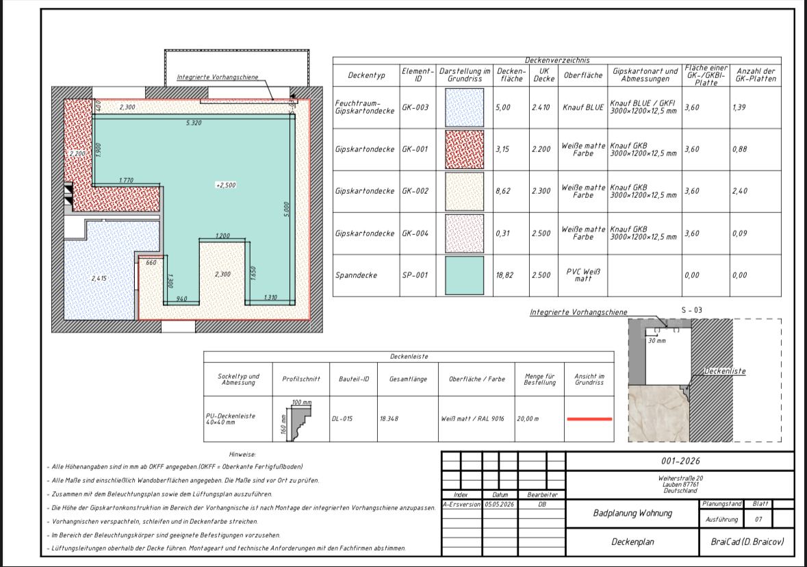 Deckenplan